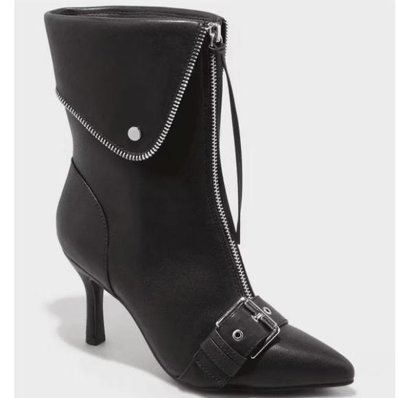 a new day Black Heeled Boots with Zipper Detail - Picture 8 of 8